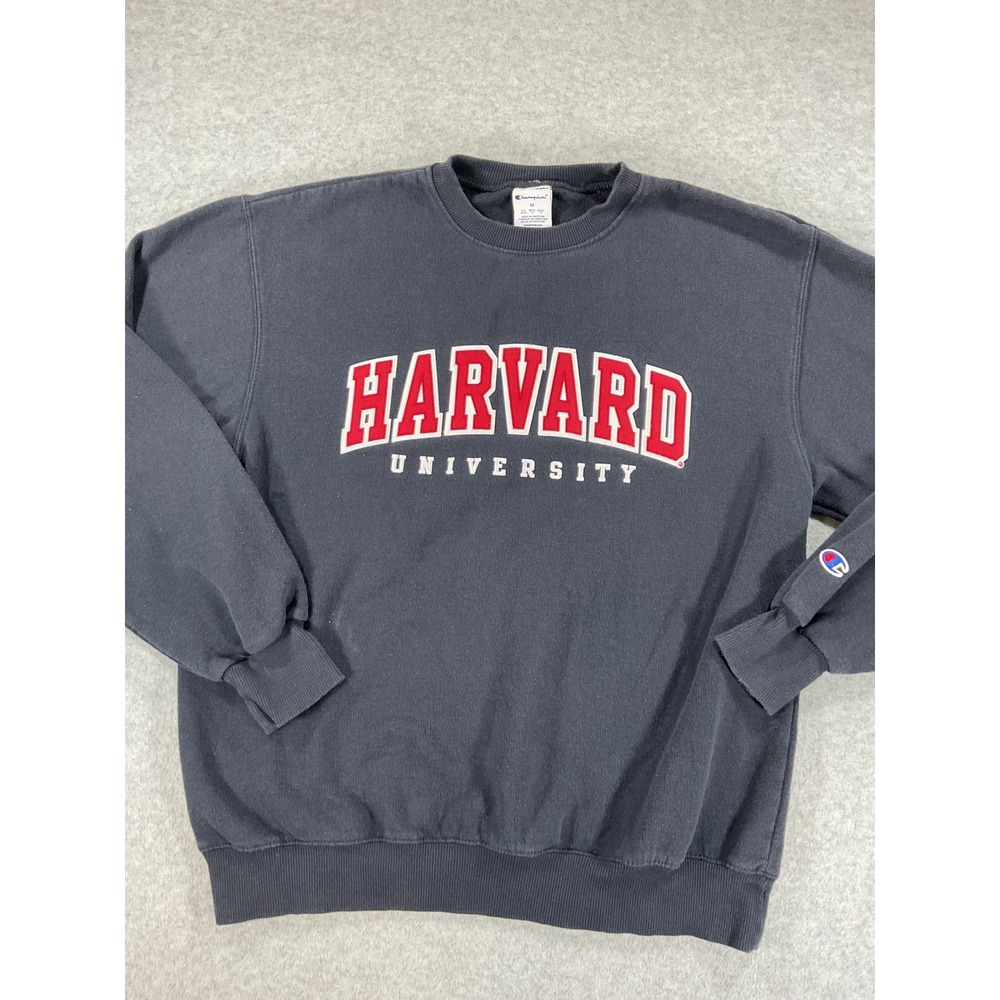 Champion Harvard University Sweatshirt Navy Blue Crewneck Mens Med Vintage 2696